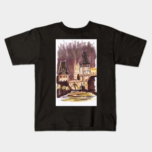 Charles bridge, Prague Kids T-Shirt